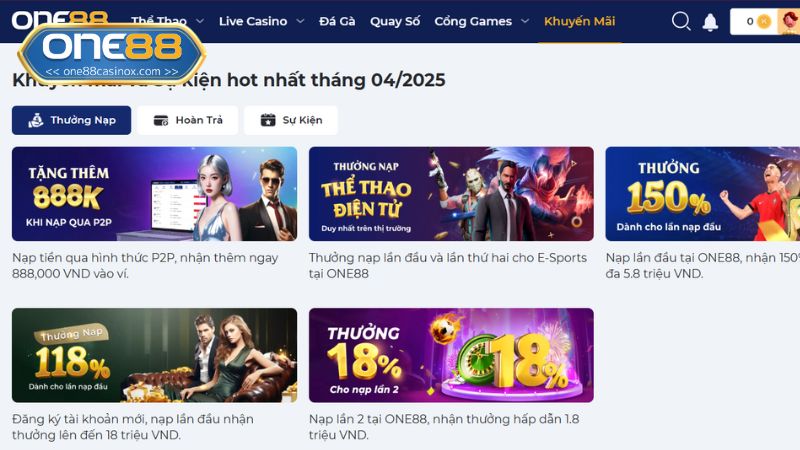 Nhiều khuyến mãi giá trị “khủng”, giúp tăng vốn cược cho hội viên