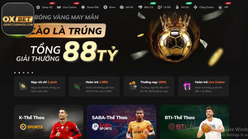 Giới thiệu tổng quan nhà cái Oxbet