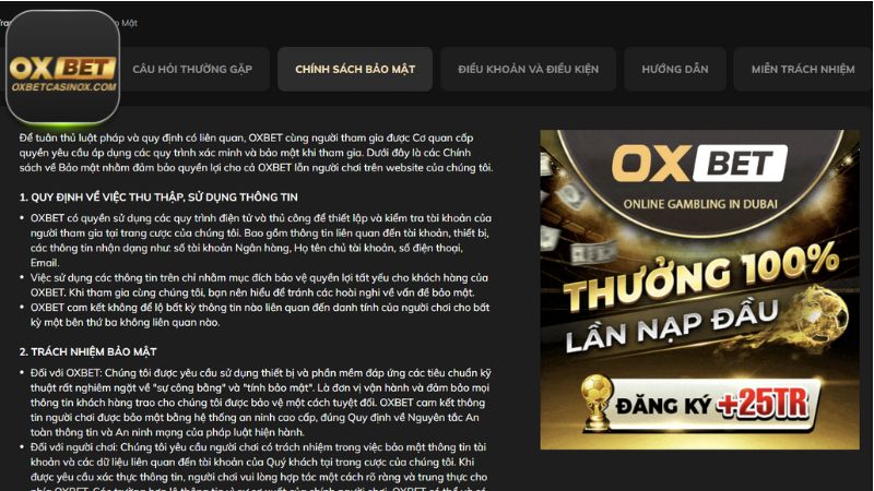 Mục đích của Oxbet là tạo ra một cơ sở dữ liệu chuẩn chỉ cho toàn bộ khách hàng