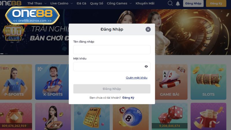 Nguyên nhân phổ biến bạn không thể đăng nhập vào One88