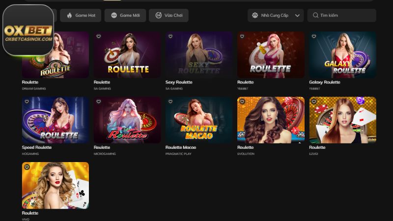 Roulette tại Live Casino Oxbet