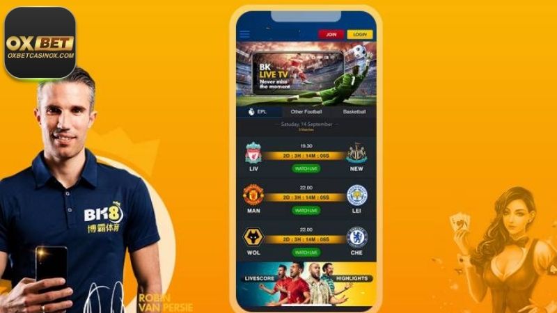 Ứng dụng OXBET là phiên bản di động mang đến sự tiện lợi